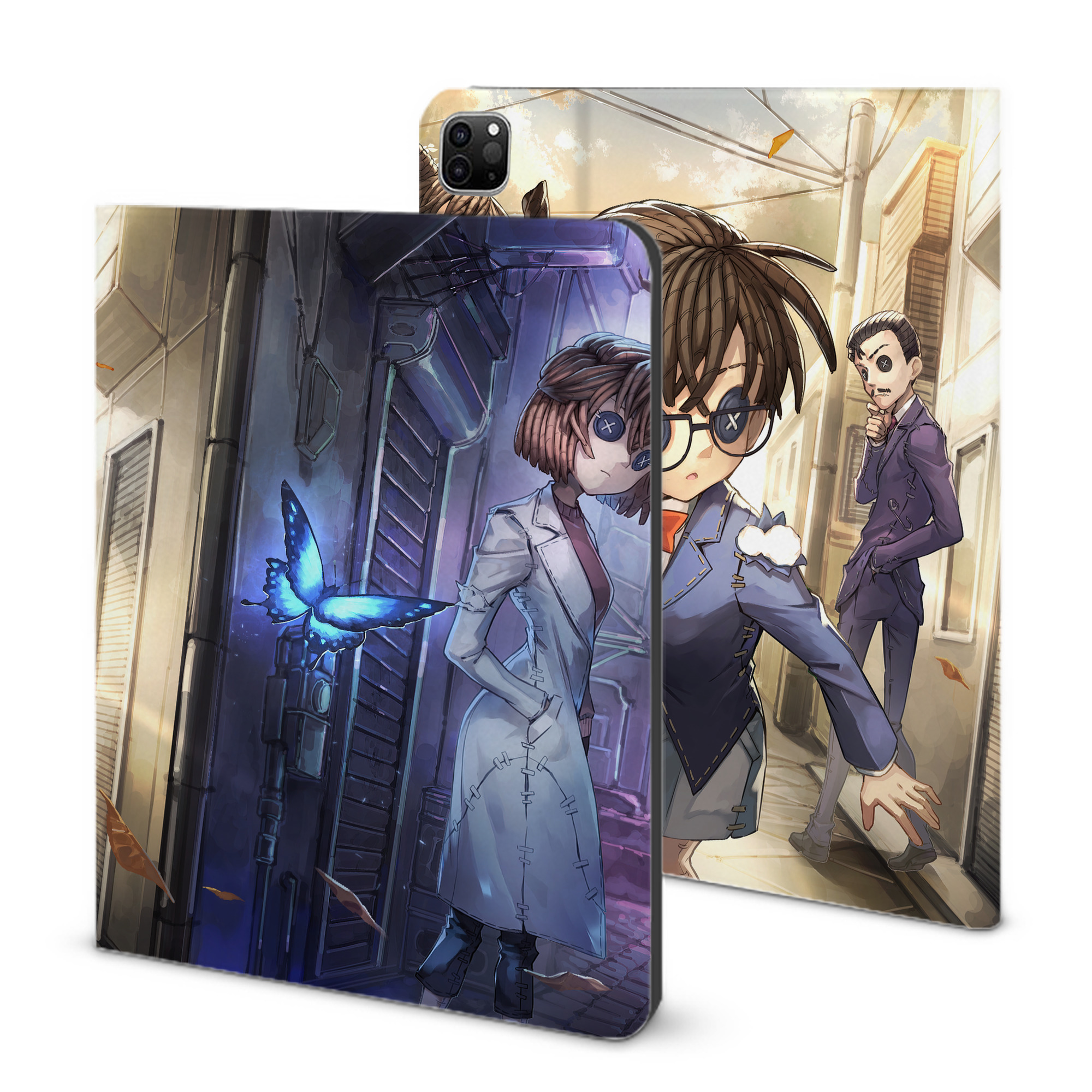（画像用） 名探偵コナン Detective Conan IPad ケース ブック型 PUレザー TPU 耐衝撃 軽量 薄型 ペン収納なし 全面保護 IPad 各モデル対応